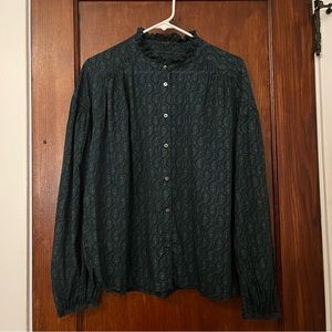 Gap Paisley Long Sleeve Button Up Shirt - Size XL